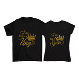 Playera Dúo Pareja King Queen Rey Reina Novios Esposos