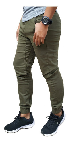 Pantalón Jogger De Gabardina Hombre