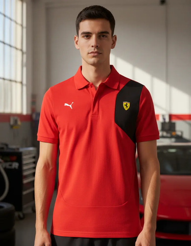 Playera Polo Formula 1 Scuderia Ferrari Oficial 2023 Hombre