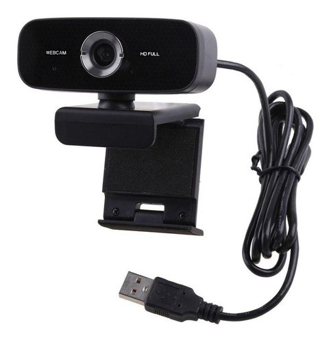 Webcam Câmera Notebook Computador Microfone Usb Hd 1080p Cor Laranja-claro