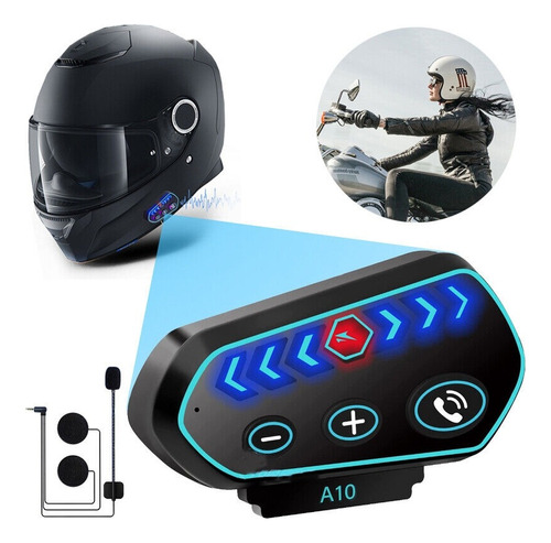 Audífonos Bluetooth 5.0 Con Micrófono Para Casco Motocicleta