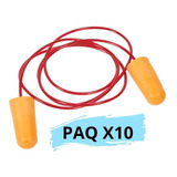 Paq X 10 Und Tapa Oidos Tapon Protector Auditivo Con Cordon 