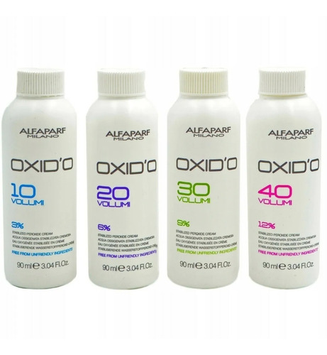 Agua Oxigenada Alfaparf Crema Oxidante 10 20 30 40 Vol 90 Ml