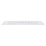 Teclado Bluetooth Apple Magic Qwerty Español Latinoamérica Color Plata Y Blanco