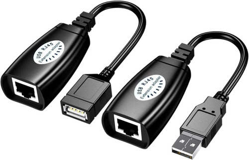 Usb Macho A Rj45 + Usb Hembra Usb Adaptador Extension Rj45