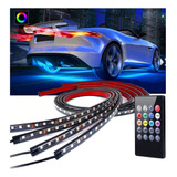 Coche Chasis Luces Juego De 4 Tira Led Rgb Para Tubo De Auto