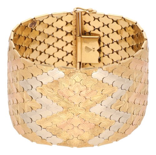 Brazalete De 18k Oro Amarillo, 96.3 Gramos