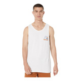 Quiksilver Polera Mellow Tone Para Hombre, Blanco, Mediano