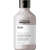 Shampoo Loreal Silver Para Cabellos Grises Y Blancos 300 Ml