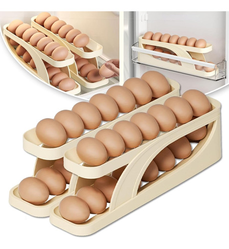 Caja De Almacenamiento De Huevos,2 Piezas De Gran Capacidad
