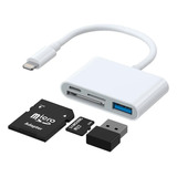 Adaptador Tf Cf Sd Leitor Cartão Memória Tipo C Usb Android