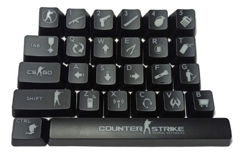 Csgo Keycaps Doubleshot Injection. Teclas Teclado Rgb 