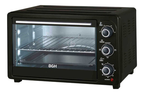 Horno De Mesa Electrico Bgh Bhe25m19n 25 L 1380w Negro