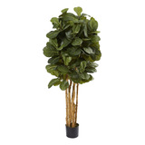 5 Fiddle Leaf Fig Árboles Artificiales, 60 Pulgadas, V...