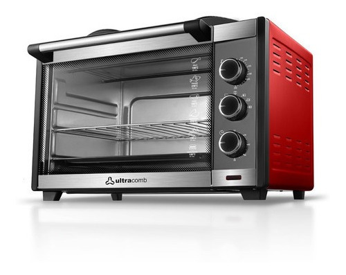 Horno Eléctrico Ultracomb 45 Lts Rojo Doble Anafe Uc-45acn
