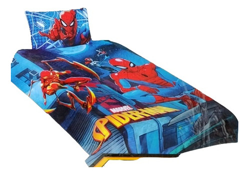 Sabana Infantil Marvel Hombre Araña / Spiderman 100%aLG Azul