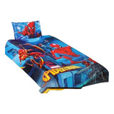 Sabana Infantil Marvel Hombre Araña / Spiderman 100%aLG Azul