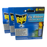 Raid Fly Ribbon 12  Pack Cinta Para Moscas