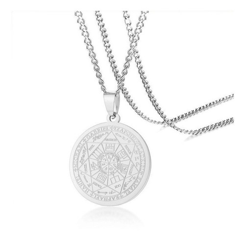 Collar Siete Arcángeles Solomon Kabbalah Amuleto Para Hombre