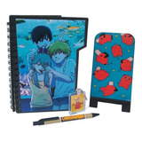 Libreta Anime Chainsaw Man, Portacelular, Esfero, Llavero.