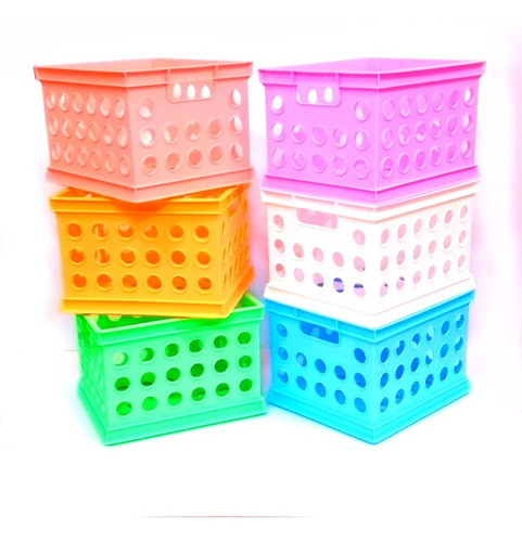 Cubo Box X10 Canasta Plástico Apilable Organizador X Mayor