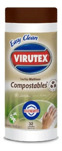 Pack X 3 Toallitas Desinfectantes Virutex Compostables 