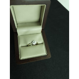 Anillo De Oro Blanco 14k .1530 Solitario