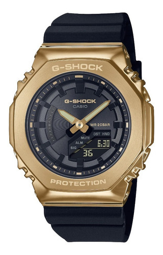 Reloj Casio Gms2100gb-1a Golden Original Para Dama E-watch Color De La Correa Negro Color Del Bisel Dorado Color Del Fondo Negro