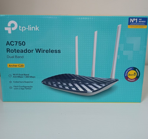 Roteador Tp-link Archer C20 Azul E Branco 100v/240v Usado