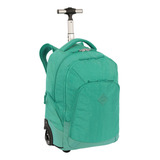 Mochila Carrinho Rodinhas Grande Rolling Crinkle Sestini Cor Verde Jade - 075710-73