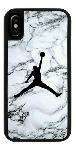 Funda Uso Rudo Tpu Para iPhone Michael Jordan Negro Marmol