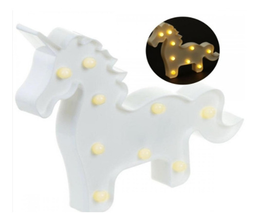 Lampara Niños , Lampara Unicornio , Luz Unicornio (blanca)