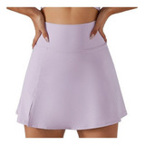 Falda Corta De Yoga Mini Culottes Lavanda