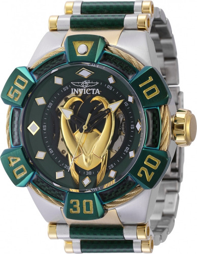 Invicta Marvel 37600 Loki Mecanico 52mm Todo Em Aço