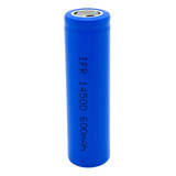 Bateria Lifepo4 Lítio Recarregável Aa 14500 600mah (10 Un.)