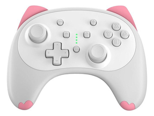 Controle Branco Rosa Iine Kitten Nintendo Switch Pc Gamer