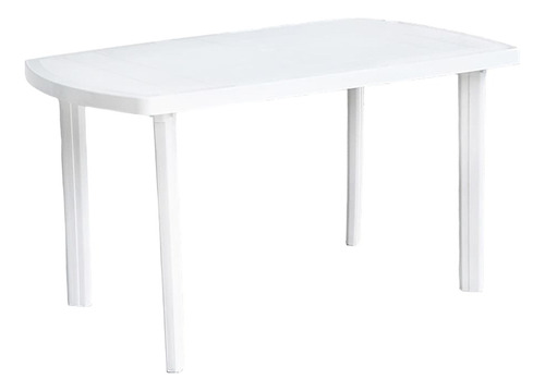 Mesa Rectangular Garden Life Maldiva De 134x84 Cm Blanca Cts