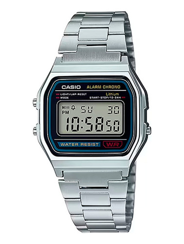 Relógio Casio Vintage Digital A158wa-1 Prata