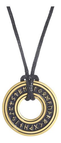 Collar Ajustable Vegvisir Amuleto Vikingo Acero Hombre Runa