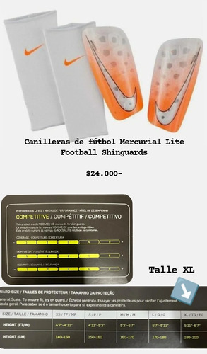 Canilleras De Fútbol Mercurial Lite Football Shinguards Nike