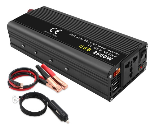 Inversor De Corriente Dc 12v A Ac 220v 1500w/2000w/2600w