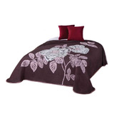 Colcha Jacquard Lúa Matrimonial Poliéster Vino Concord