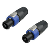 Kit 2 Conector Speakon Neutrik 4 Pólos Linha Nl4fx -original