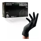 Guantes Negros Latex (tatu Estetica Chef Spa) Ambiderm M