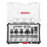 Fresas Bosch Tupi Router Encastre 1/4 6mm Estuche Kit 6 Pzs