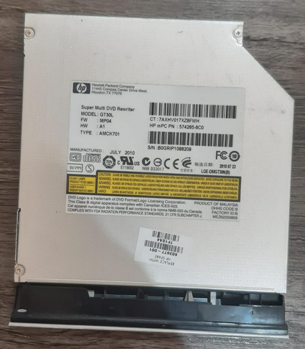 Drive Cd/dvd Notebook Hp Gt30l