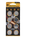 Pilas Bateria Cr2032 Tipo Moneda 8 Pc Lithium High Power