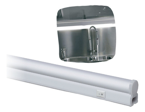 Listón Bajo Mesada Led 60cm 9w Luz Neutra C/interruptor Akai