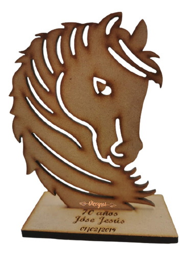 Centro De Mesa Vaquero Caballo Cabeza 15 Cm Mdf3mm 12pzas