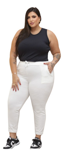  Kit Moletom Calça E Blusa De Frio Plus Size Com Regata